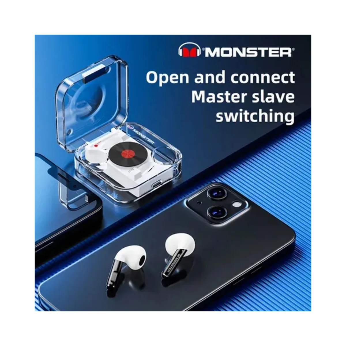 AUDIFONOS INALAMBRICOS BLUETOOTH 5.2 MONSTER XKT01 - Imagen 2