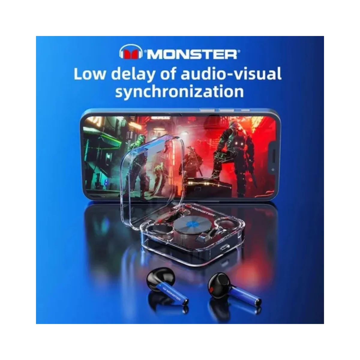 AUDIFONOS INALAMBRICOS BLUETOOTH 5.2 MONSTER XKT01 - Imagen 3