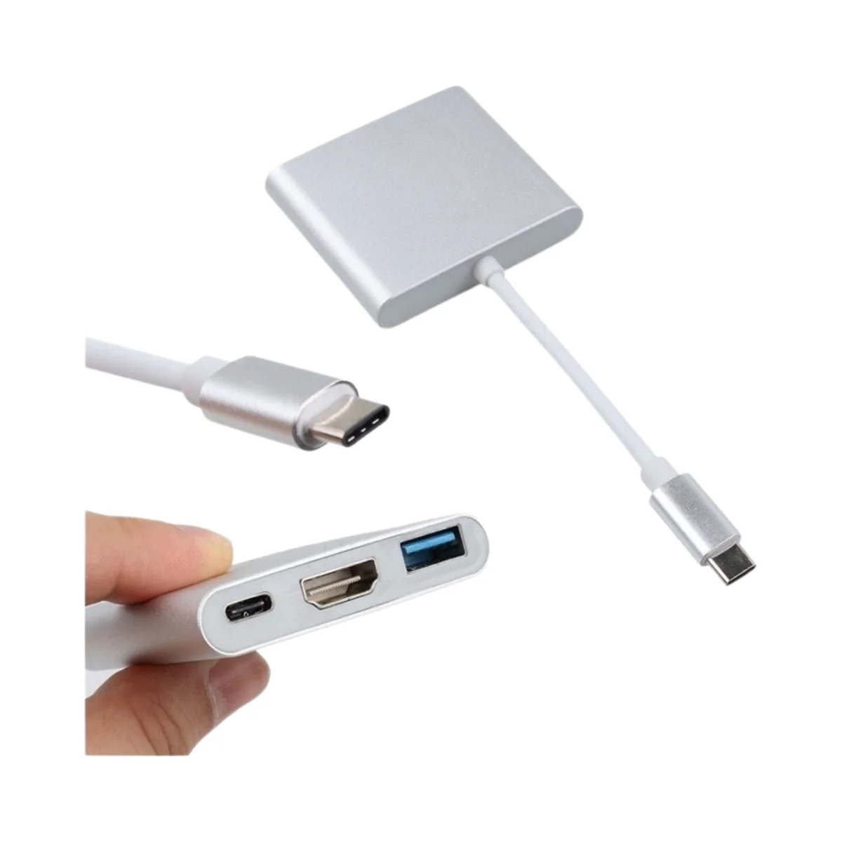ADAPTADOR TIPO C 3 EN 1 HDMI + USB + TIPO C - Imagen 2