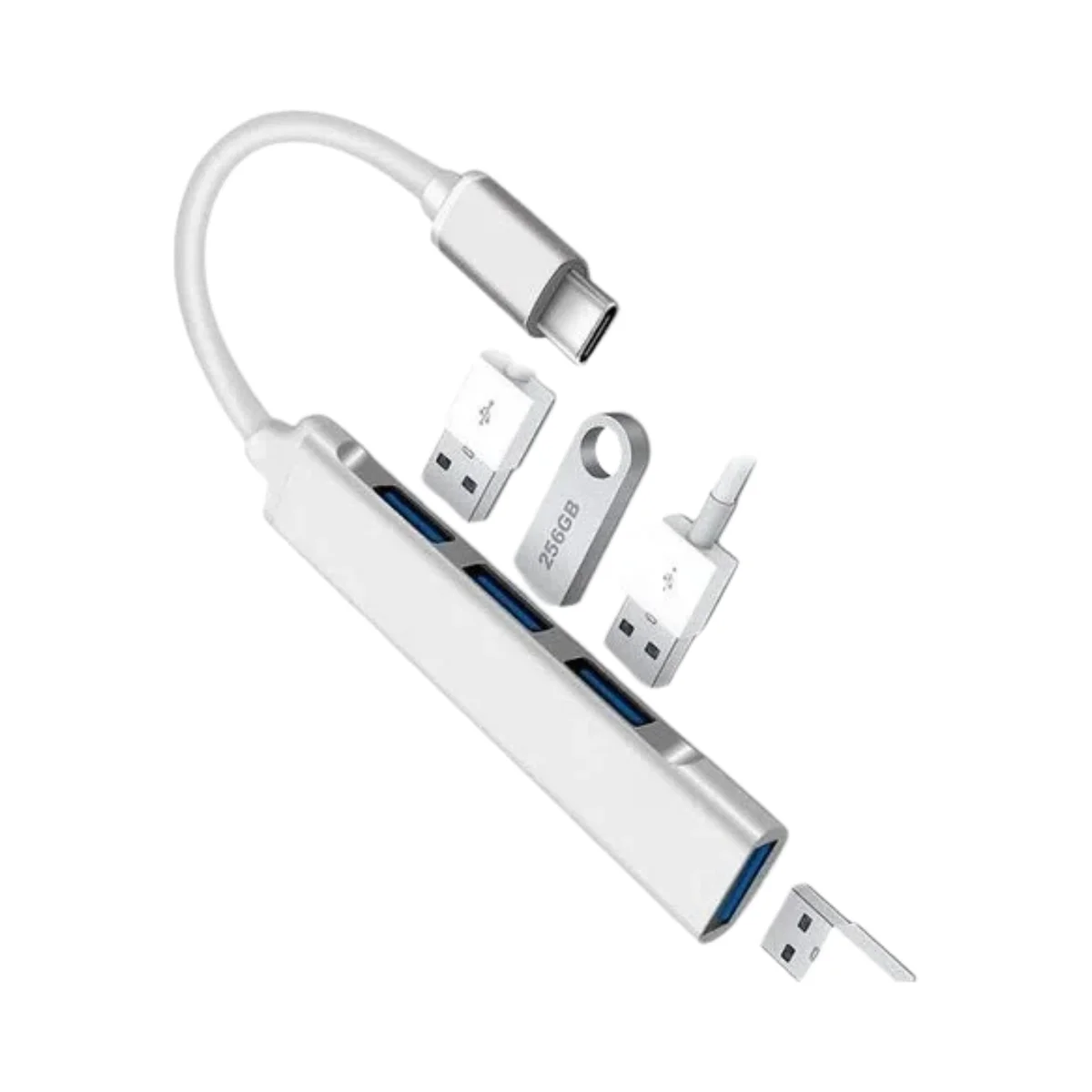 HUB 4 PUERTOS USB ENTRADA TIPO C