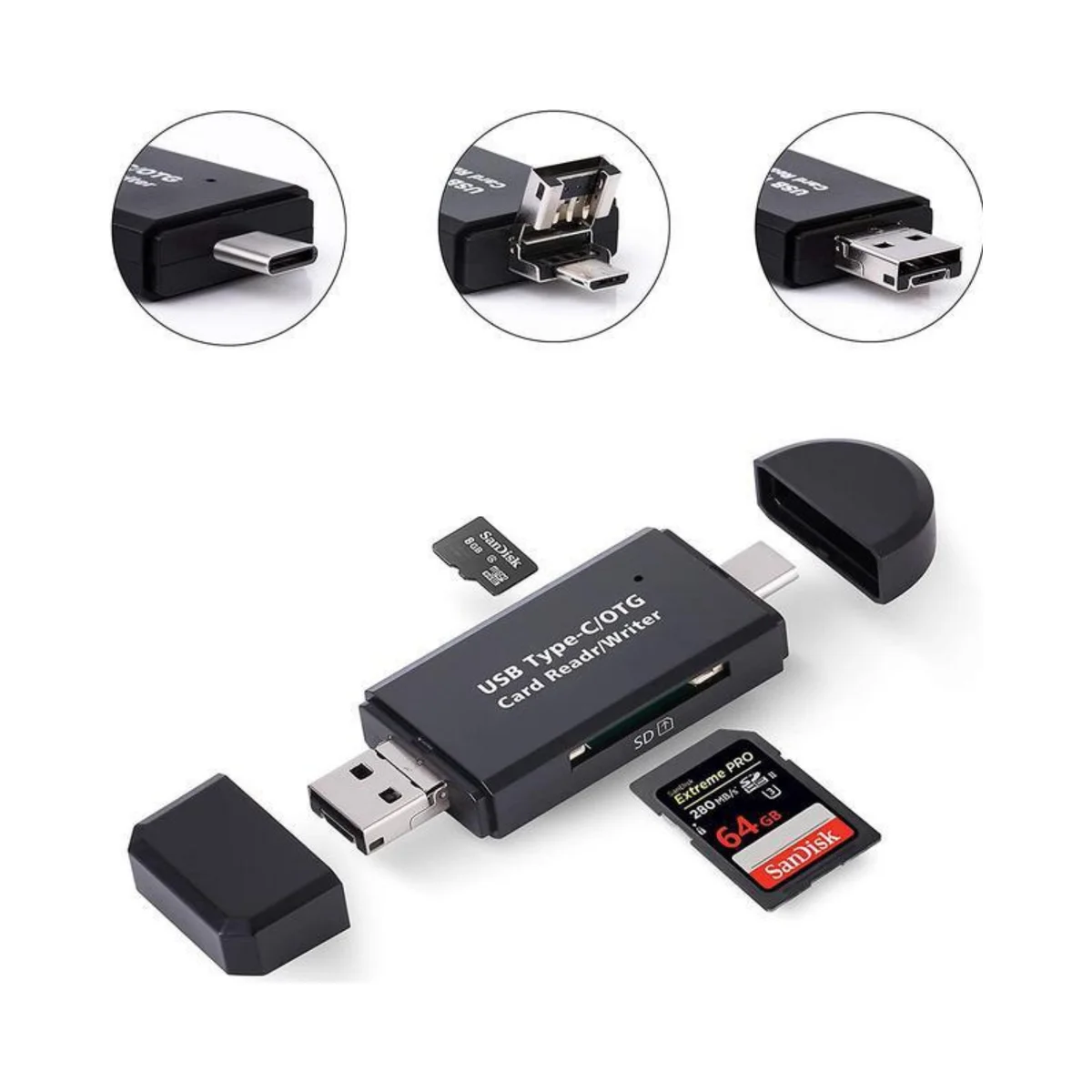 LECTOR DE TARJETAS MICRO SD OTG MULTIPLE