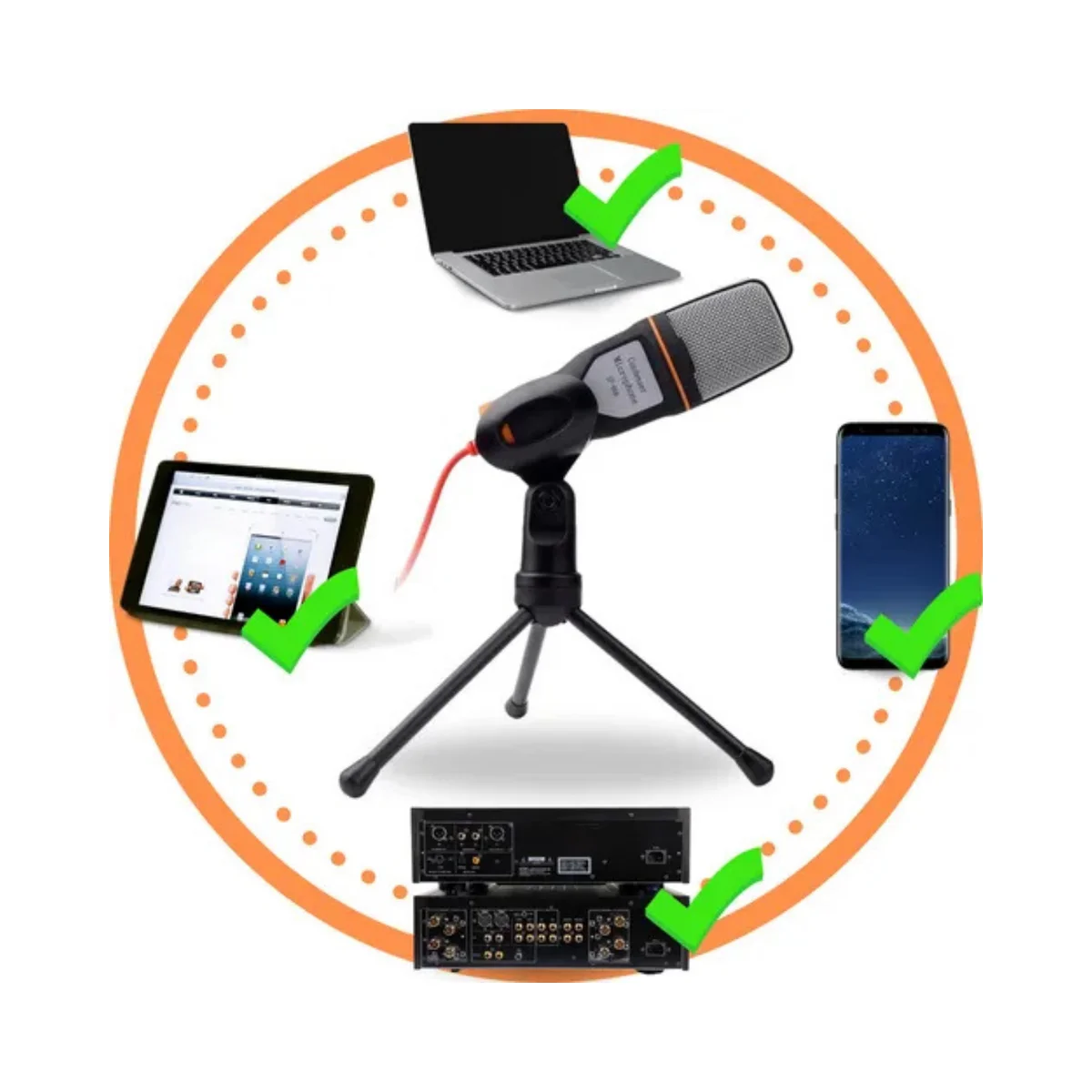MICROFONO CON SOPORTE SF-666 - Imagen 2
