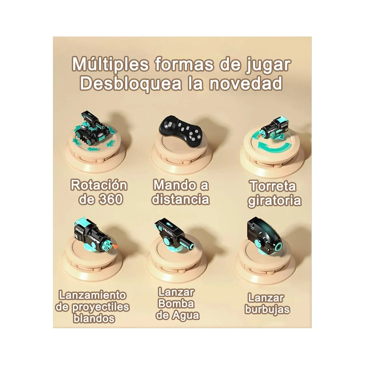 TANQUE CONTROL REMOTO TODOTERRENO 3 EN 1 CISTERNA