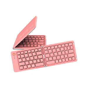 Teclado Plegable Meetion MT-BTK001 Rosa - Portátil Inalámbrico Compacto