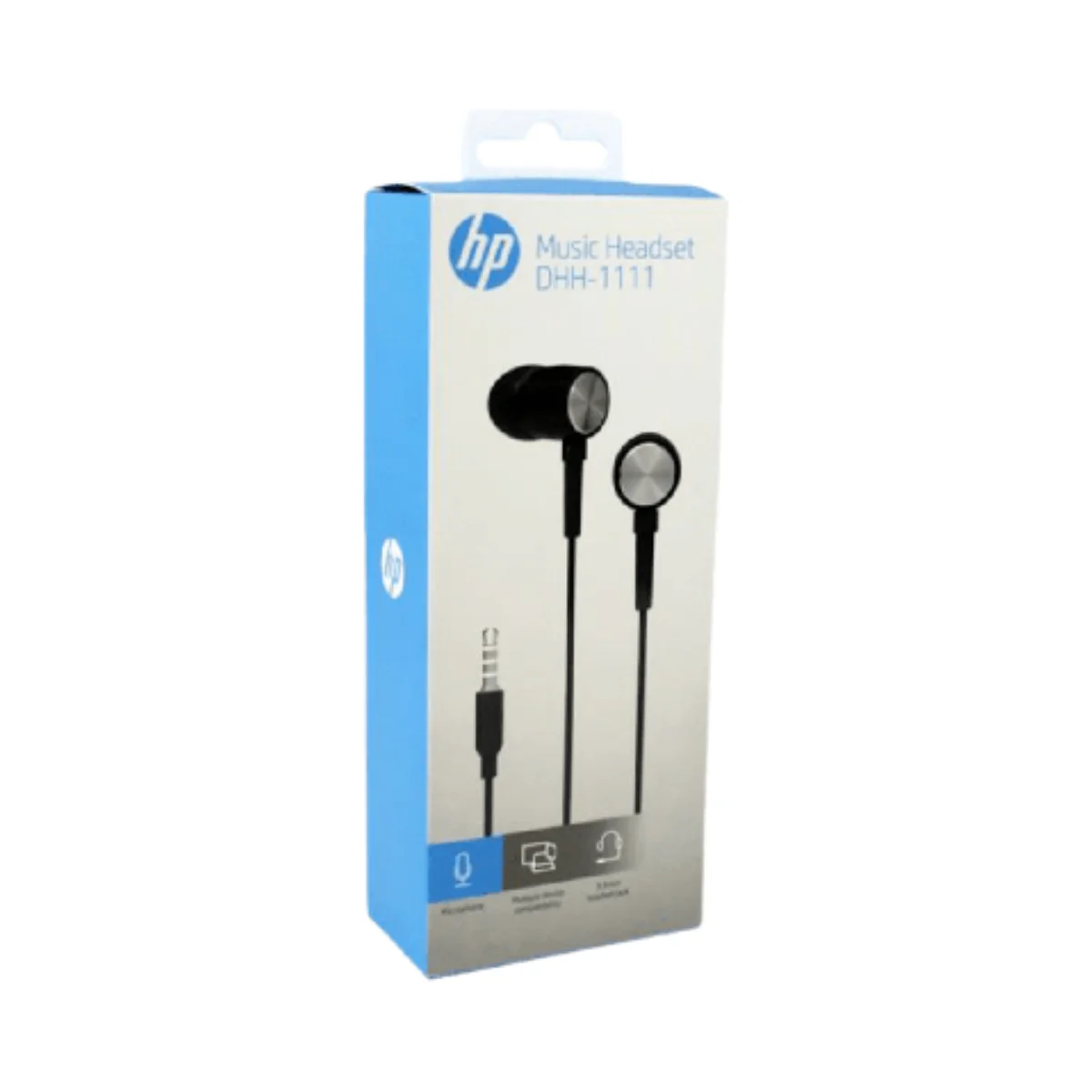 Auriculares HP DHH-1111 Negro - Audífonos Estéreo con Micrófono Cableados - Imagen 2