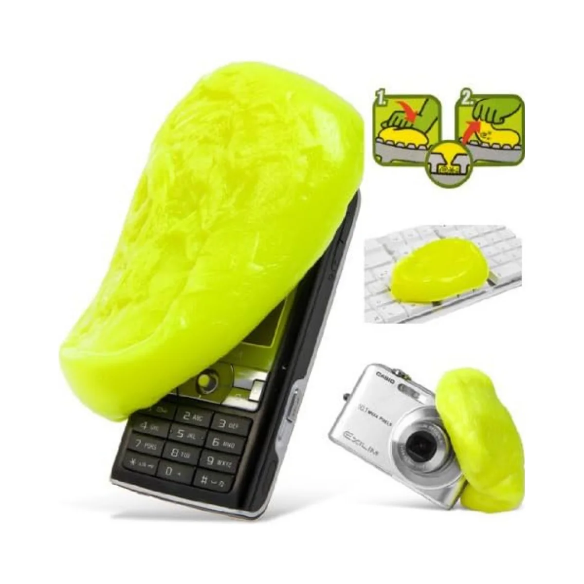 Nitron Goma Super Clean Teclado - Gel Limpiador Reutilizable Oficina - Imagen 3
