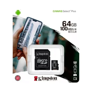 Kingston Canvas Select Plus microSDXC 64GB 100MB/s Clase 10 + Adaptador