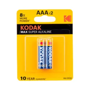 Pilas Alcalinas AAA Kodak Blister x2 Unidades