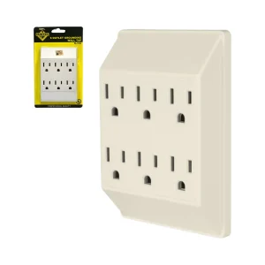 Regleta Cuadrada 6 Tomas Century - Accesorios Eléctricos Hogar
