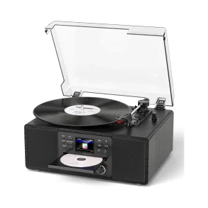 Tocadiscos Ebasix TE-180S Victrola Centro Música Bluetooth USB